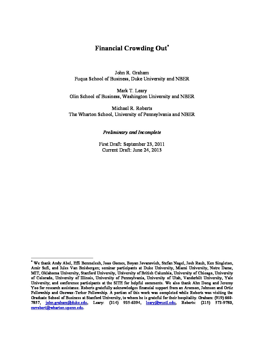 Finance Seminars and Conferences at UVA